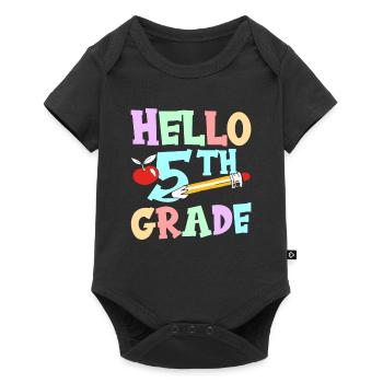 Hello 5th grade fifth graders 5 grade fifth - Baby Premium short-sleeve bodysuit - black - Front