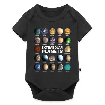 Drôles de planètes extrasolaires pour les amateurs d’astronomie - Body à manches courtes Premium Bébé - noir - Devant