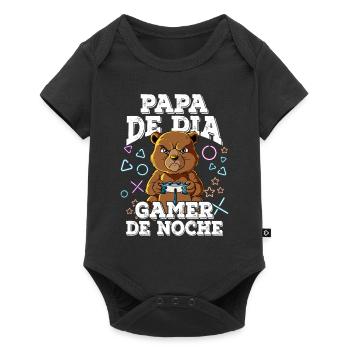 Day Dad Gamer Night Father's Day - Baby Premium short-sleeve bodysuit - black - Front