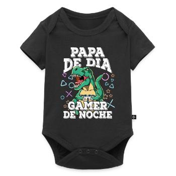 Day Dad Gamer Night Father's Day - Baby Premium short-sleeve bodysuit - black - Front