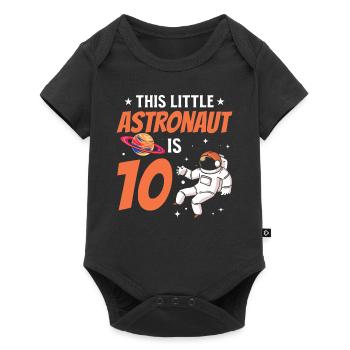 Ce petit astronaute a 10 ans - Space Astr - Body à manches courtes Premium Bébé - noir - Devant