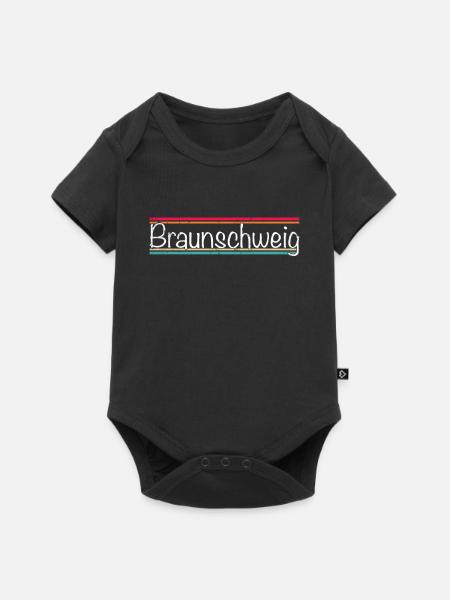 Braunschweig - Baby Premium Kurzarmbody - Schwarz