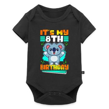 8. Geburtstag 8 Jahre alt Geschenkidee Geschenk - Baby Premium Kurzarmbody - Schwarz - Vorne