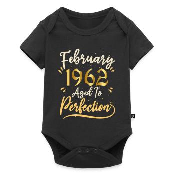 February 1962 February aged to perfection 1962 - Baby Premium short-sleeve bodysuit - black - Front