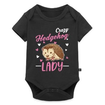 Crazy Hedgehog lady Hedgehog Prickly - Baby Premium short-sleeve bodysuit - black - Front
