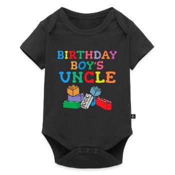 Uncle of the birthday boy Bauklötze - Baby Premium short-sleeve bodysuit - black - Front