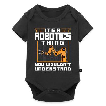 Ingénieur Robotique Robot Vintage - Body à manches courtes Premium Bébé - noir - Devant