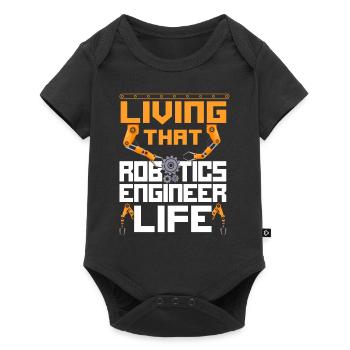 Robot Robotics Engineer Vintage - Baby Premium short-sleeve bodysuit - black - Front