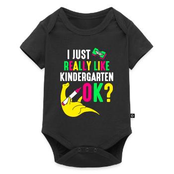 J’aime juste le jardin d’enfants très mignon - Body à manches courtes Premium Bébé - noir - Devant