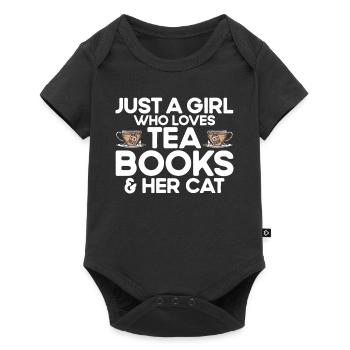 Tea Drinker Gift Cup Tea Lover - Baby Premium short-sleeve bodysuit - black - Front