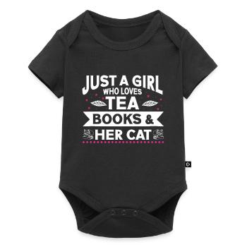 Tea Drinker Gift Cup Tea Lover - Baby Premium short-sleeve bodysuit - black - Front