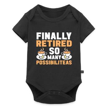 Tea Drinker Gift Cup Tea Lover - Baby Premium short-sleeve bodysuit - black - Front