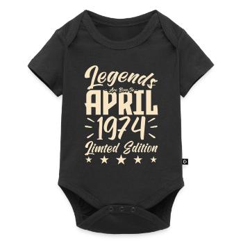 Naissance En avril 1974 Cadeau d'anniversaire 1974 - Body à manches courtes Premium Bébé - noir - Devant