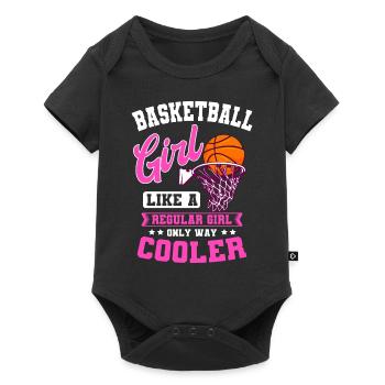 Basketball Girl Like Regular Girl Only Way Cooler - Baby Premium Kurzarmbody - Schwarz - Vorne