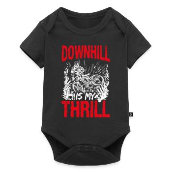 Mountainbike MTB Adrenalinkick MTB Geschenk Fahrra - Baby Premium Kurzarmbody - Schwarz - Vorne