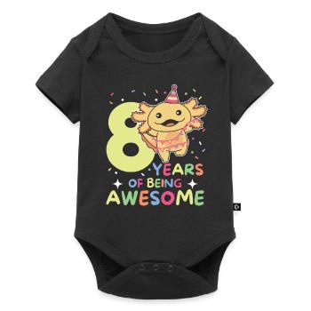 Axolotl pour les enfants de 8 ans de huit ans - Body à manches courtes Premium Bébé - noir - Devant
