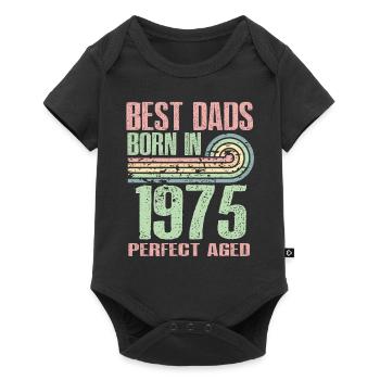 Les meilleurs pères sont nés en 1975, 48 ans, - Body à manches courtes Premium Bébé - noir - Devant