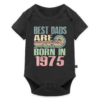 Les meilleurs pères sont nés en 1975, 48 ans, - Body à manches courtes Premium Bébé - noir - Devant