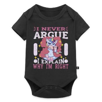 I'm not arguing, I'm just explaining why - Baby Premium short-sleeve bodysuit - black - Front