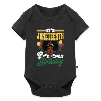 C’est Juneteenth et mon anniversaire noir 1865 - Body à manches courtes Premium Bébé - noir - Devant
