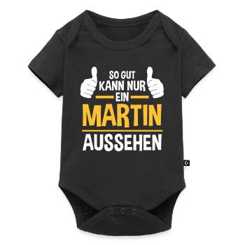 Martin - Baby Premium short-sleeve bodysuit - black - Front