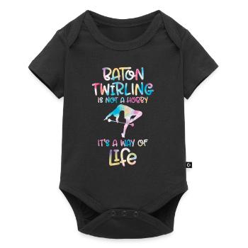 Tambourstab swirling - Baby Premium short-sleeve bodysuit - black - Front