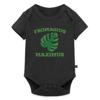 Monstera plant Fromagius Maximus - Baby Premium short-sleeve bodysuit - black - Front