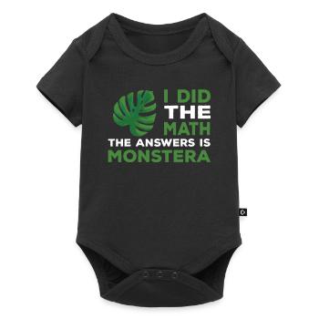 Monstera plant proverb for gardeners - Baby Premium short-sleeve bodysuit - black - Front