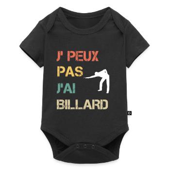 Je peux pas j'ai billard vintage drôle - Body à manches courtes Premium Bébé - noir - Devant