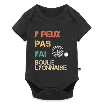 Je peux pas j'ai boule lyonnaise vintage drôle - Body à manches courtes Premium Bébé - noir - Devant