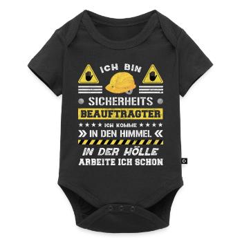 Safety Manager Sicherheitsbeauftragter - Baby Premium Kurzarmbody - Schwarz - Vorne
