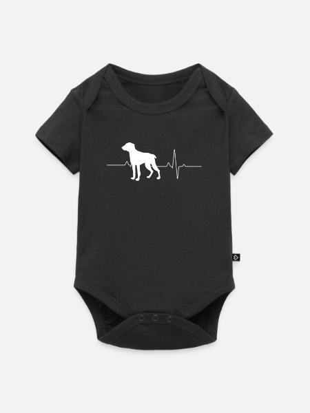 Weimaraner - Baby Premium Kurzarmbody - Schwarz