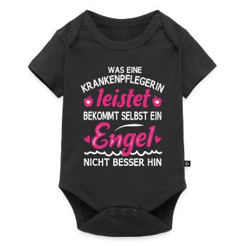 Geschenk Pflegerin Pflege Krankenpflegerin - Baby Premium Kurzarmbody - Schwarz - Vorne