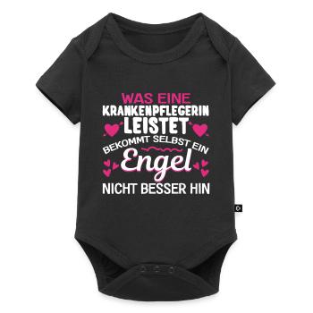 Krankenpflegerin Krankenpflege Krankenschwester - Baby Premium Kurzarmbody - Schwarz - Vorne