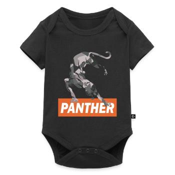 PANTHER Awesome Retro Wildlife Designs - Baby Premium short-sleeve bodysuit - black - Front