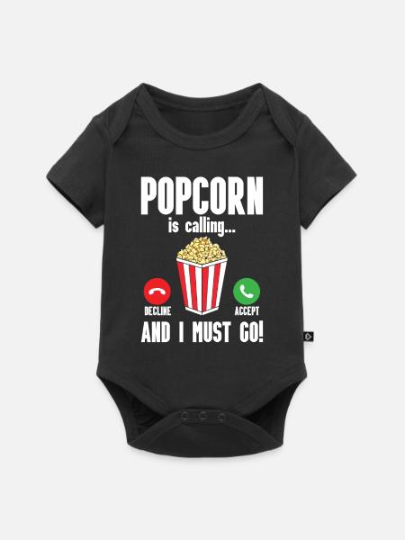 Popcorn - Baby Premium Kurzarmbody - Schwarz
