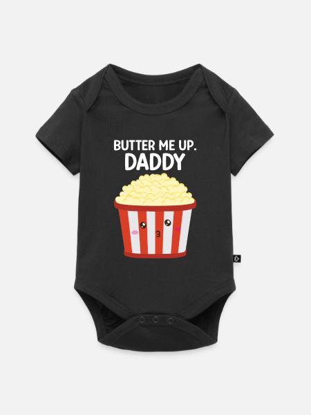 Popcorn - Baby Premium Kurzarmbody - Schwarz