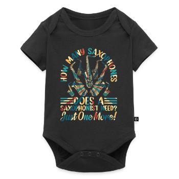 De combien de saxophones un saxophoniste a-t-il besoin ? Saxop - Body à manches courtes Premium Bébé - noir - Devant