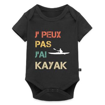 Je peux pas j'ai kayak vintage drôle - Body à manches courtes Premium Bébé - noir - Devant