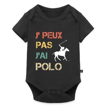 Je peux pas j'ai polo vintage drôle - Body à manches courtes Premium Bébé - noir - Devant