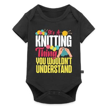 Tricot Tricoteur C’est un tricot - Body à manches courtes Premium Bébé - noir - Devant
