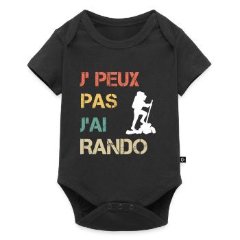 Je peux pas j'ai rando vintage drôle - Body à manches courtes Premium Bébé - noir - Devant