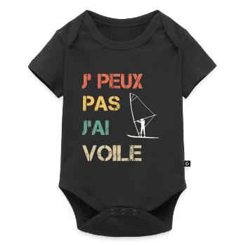 Je peux pas j'ai voile vintage drôle - Body à manches courtes Premium Bébé - noir - Devant