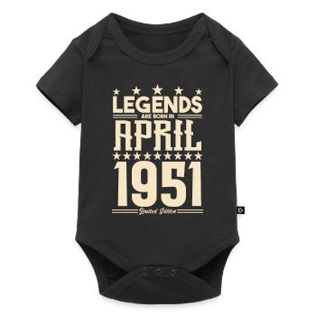 Gift Legend April 1951 gift April 1951. April - Baby Premium short-sleeve bodysuit - black - Front