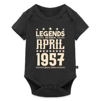 Gift Legend April 1957 gift April 1957. April - Baby Premium short-sleeve bodysuit - black - Front
