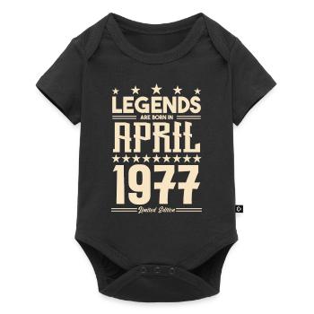 Gift Legend April 1977 gift April 1977. April - Baby Premium short-sleeve bodysuit - black - Front
