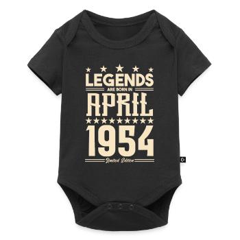 Gift Legend April 1954 gift April 1954. April - Baby Premium short-sleeve bodysuit - black - Front