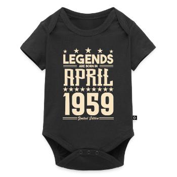 Gift Legend April 1959 gift April 1959. April - Baby Premium short-sleeve bodysuit - black - Front