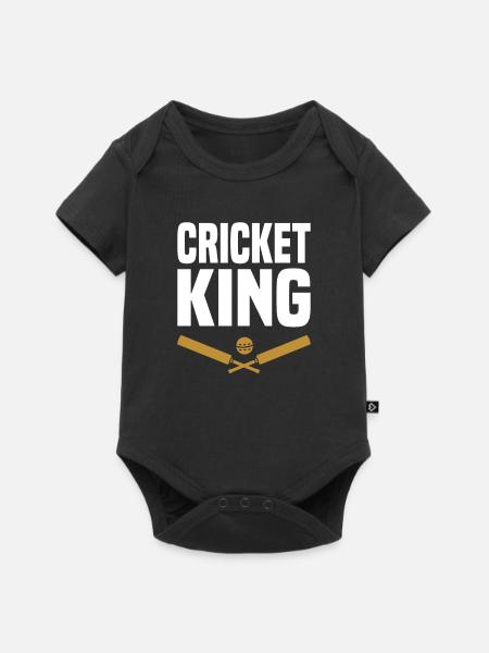 Cricket Spieler sport - Baby Premium Kurzarmbody - Schwarz