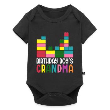Birthday Kids Grandma Building Blocks - Baby Premium short-sleeve bodysuit - black - Front